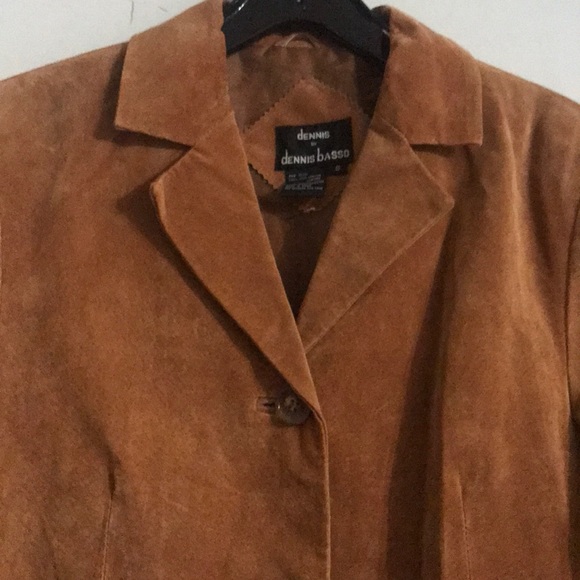 Dennis Basso leather sz S coat/blazer/jacket - Picture 2 of 7